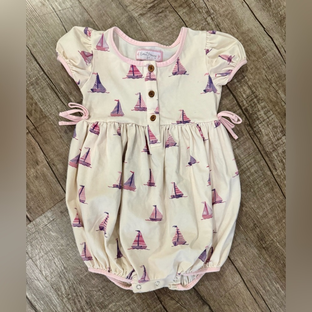 Sweet Honey‎ Jill Sail Away Bubble Romper | Toddler Girls 3T Nautical